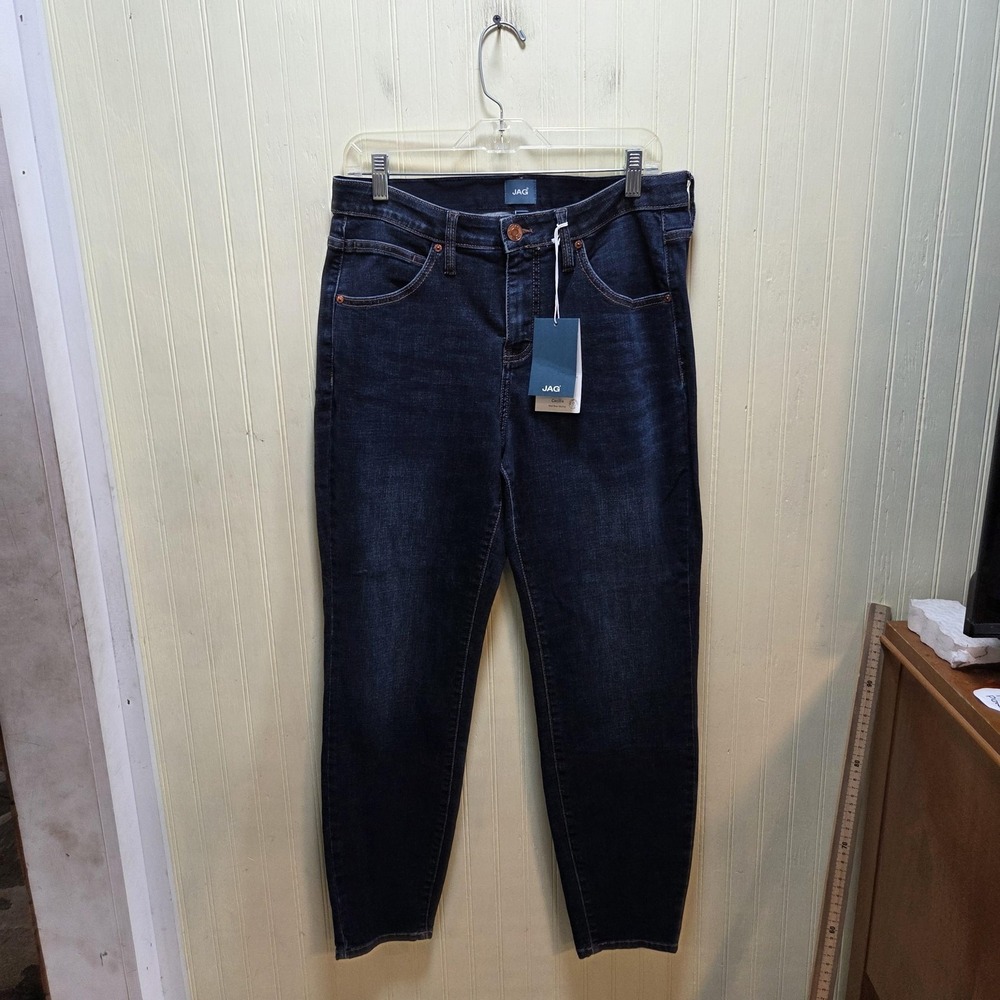 JAG Cecilia Skinny Jeans Womens 14/29 Blue‎ Dark Wash Mid Rise Stretch Denim